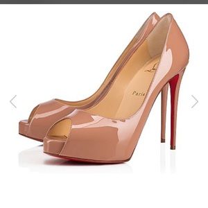 Louboutin size 41 Very Privé 120 nude parent pumps